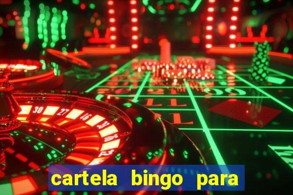 cartela bingo para cha de cozinha imprimir gratis