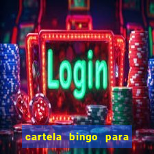 cartela bingo para cha de cozinha imprimir gratis