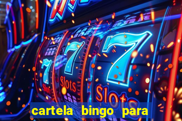 cartela bingo para cha de cozinha imprimir gratis