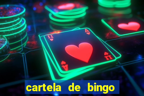 cartela de bingo pra imprimir