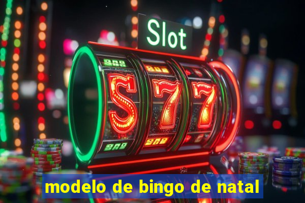 modelo de bingo de natal