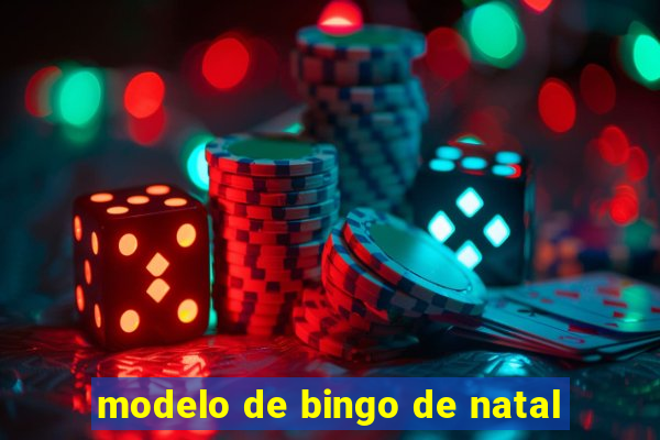 modelo de bingo de natal