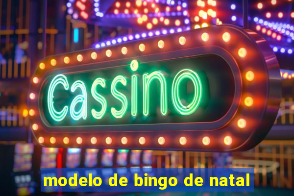 modelo de bingo de natal