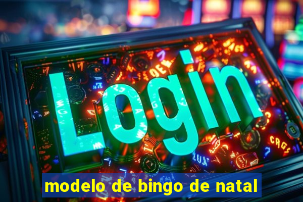 modelo de bingo de natal