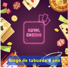 bingo de tabuada 4 ano