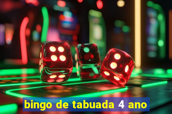 bingo de tabuada 4 ano