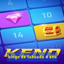 bingo de tabuada 4 ano