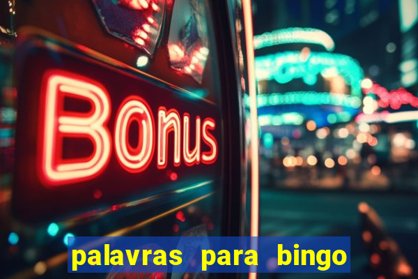 palavras para bingo cha de bebe