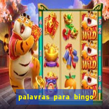 palavras para bingo cha de bebe