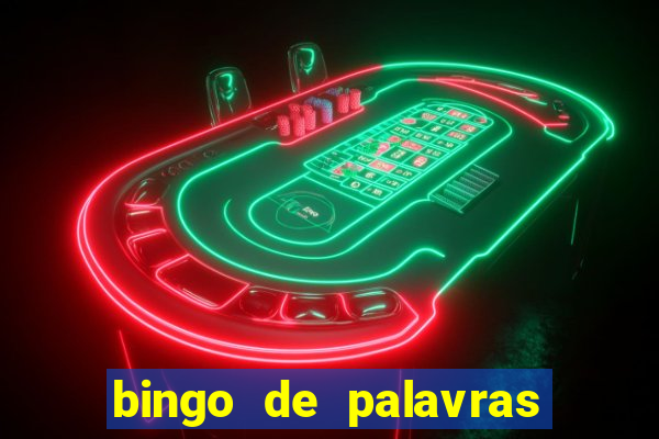 bingo de palavras 3 ano