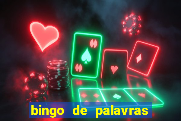 bingo de palavras 3 ano