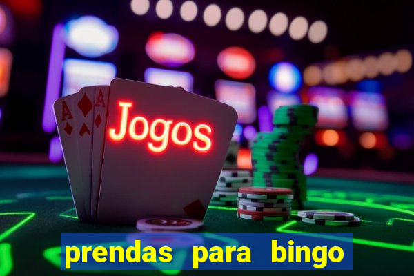 prendas para bingo de natal