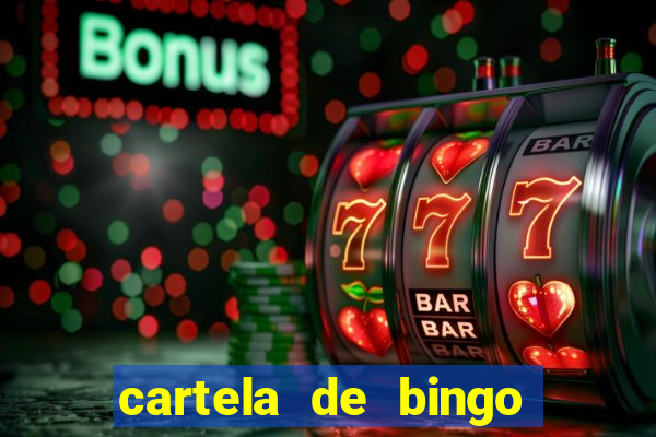 cartela de bingo pra imprimir