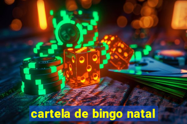 cartela de bingo natal